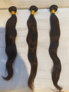 Luxury READY TO SHIP 20” 22” 24” Dark Brown #2 Human Hair Extensions