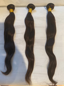 Luxury READY TO SHIP 20” 22” 24” Dark Brown #2 Human Hair Extensions