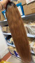 Load image into Gallery viewer, Ready to Ship Luxury 30” 250% Auburn Ombre Full Lace Human Hair Wig
