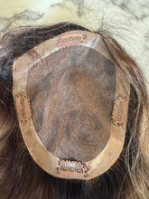 Load image into Gallery viewer, Luxury READY TO SHIP Balayage 18” Mono Topper 5”x6” Highlight
