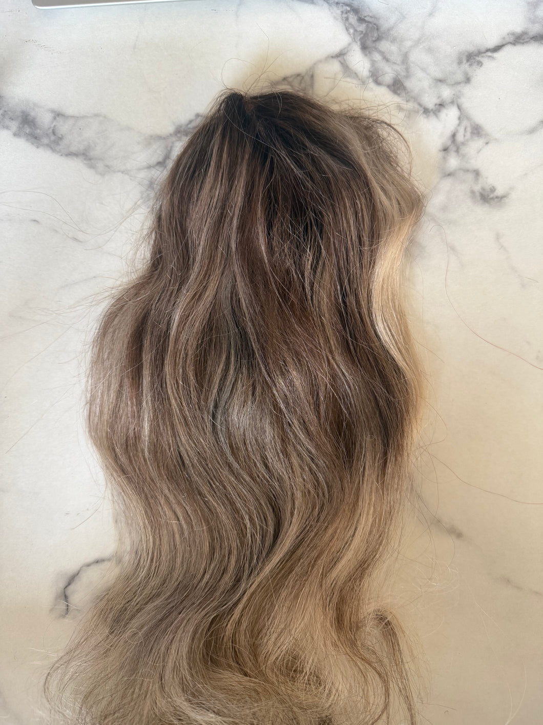 Luxury READY TO SHIP Balayage 18” Mono Topper 5”x6” Highlight