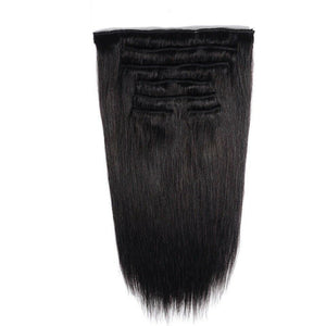 Luxury Brazilian Clip In Silky Straight Virgin Human Hair Extensions 7pcs 120g