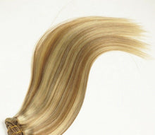 Load image into Gallery viewer, Luxury 100g Weft Human Hair Extensions #10/60 Piano Blonde Balayage Straight
