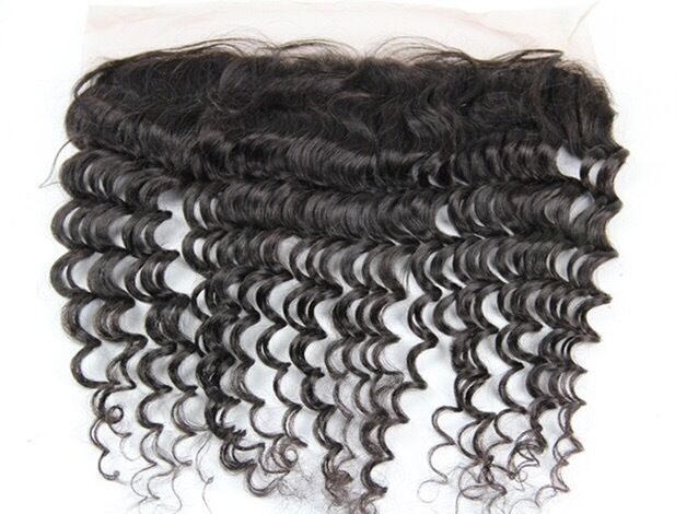 Luxury Virgin Malaysian Deep Wave 13x4 Lace Frontal Closure 13x4 Virgin Human Hair 7A