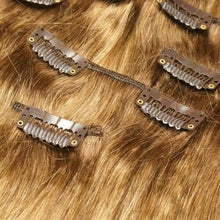 Load image into Gallery viewer, Luxury Clip In Human Hair Extensions #4/27 Balayage Ombre Straight 7pcs 120g
