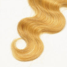 Load image into Gallery viewer, Luxury Dark Roots Peruvian Honey Blonde #27 Body Wave Virgin Hair Extensions
