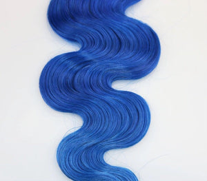 Luxury Dark Roots Blue Body Wave Peruvian Ombre Virgin Human Hair Extensions