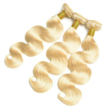 Load image into Gallery viewer, Luxury 100g Russian #613 Bleach Blonde Human Hair Extensions Body Wave Weft
