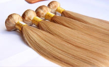 Load image into Gallery viewer, Luxury Straight Peruvian Blonde Piano #27/613 Highlight Human Hair Extensions
