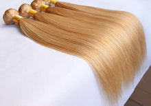 Load image into Gallery viewer, Luxury Straight Peruvian Blonde Piano #27/613 Highlight Human Hair Extensions

