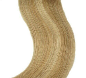 Luxury Clip In Human Hair Extensions #16/22 Balayage Remy Ombre 7pcs 120g