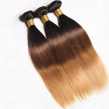 Load image into Gallery viewer, Luxury Straight Peruvian Blonde #1B/4/27 Ombre Virgin Human Hair Extensions
