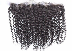 Luxury Brazilian Kinky Curly 13x4 Lace Frontal Closure 13x4 Virgin Human Hair 7A