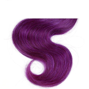 Luxury Body Wave Brazilian Purple Ombre Virgin Human Hair Weft Extensions