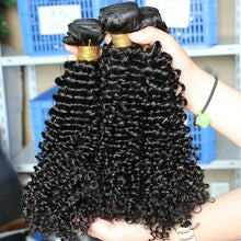 Load image into Gallery viewer, Luxury Kinky Deep Curly Indian Virgin Human Hair Extensions 7A Weave Weft

