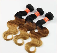 Load image into Gallery viewer, Luxury Peruvian Blonde #1B/4/27 Ombre Body Wave Virgin Human Hair Extensions
