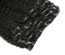 Load image into Gallery viewer, Luxury Brazilian Clip In Kinky Straight Virgin Human Hair Extensions 7pcs 120g
