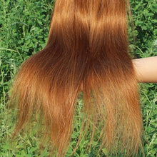 Load image into Gallery viewer, Luxury Silky Straight Peruvian Auburn #30 Virgin Human Hair Extensions 7A Weave

