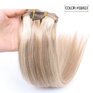 Luxury Clip In Human Hair Extensions #18/613 Balayage Remy Ombre 7pcs 100g