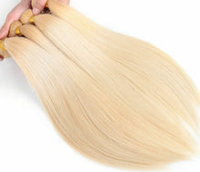 Load image into Gallery viewer, Luxury Silky Straight Bleach Blonde #613 Peruvian Virgin Human Hair Extensions
