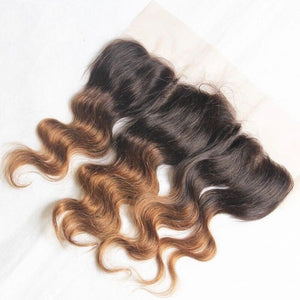 Luxury Brazilian Two Tone Ombre Auburn #30 Body Wave Hair Extensions + Frontal