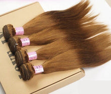 Load image into Gallery viewer, Luxury Silky Straight Peruvian Light Brown #8 Virgin Human 7A Hair Extensions
