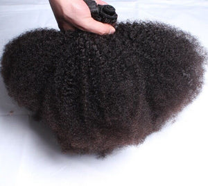 Luxury Afro Kinky Curly Mongolian Virgin Human Hair Extensions 7A Weave Weft