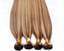 Load image into Gallery viewer, Luxury Peruvian Straight Brown Piano #8/613 Highlight Human Hair Extensions
