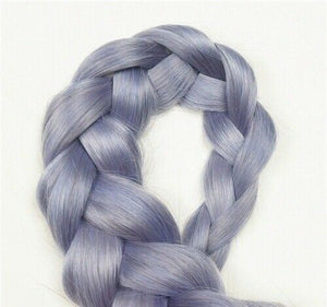 Luxury Clip In Human Hair Extensions Remy Lavender Purple Highlights 120g