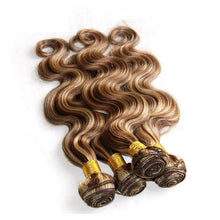 Load image into Gallery viewer, Luxury Body Wave Peruvian Brown Piano #8/613 Highlight Human Hair Extensions
