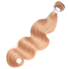 Load image into Gallery viewer, Luxury Peruvian Honey Blonde #27 Body Wave Virgin Human Hair Extensions Wavy 10A
