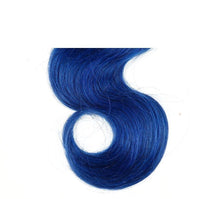 Load image into Gallery viewer, Luxury Body Wave Peruvian Blue Ombre Virgin Human Hair Weft Extensions
