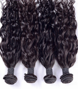 Luxury Natural Water Wave Malaysian Wavy Virgin Human Hair Extensions 7A Weave