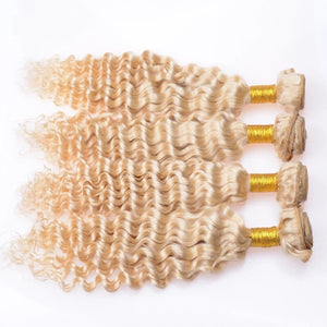 Luxury Deep Wave Peruvian Bleach Blonde #613 Virgin Human Hair Extensions