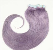 Load image into Gallery viewer, Luxury Tape In Human Hair Extensions Lavender Pastel Purple Straight 40pcs 100g
