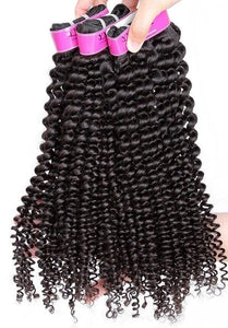 Luxury Kinky Curly Malaysian Virgin Human Hair Extensions 7A Weave Weft