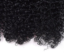 Load image into Gallery viewer, Luxury Jet Black #1 Kinky Curly Brazilian Virgin Human Hair Extensions Weave
