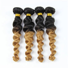 Load image into Gallery viewer, Luxury Loose Wave Brazilian Blonde #27 Ombre Virgin Human Hair Extensions Weave
