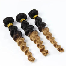 Load image into Gallery viewer, Luxury Loose Wave Brazilian Blonde #27 Ombre Virgin Human Hair Extensions Weave
