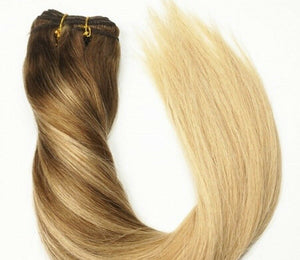 Luxury Tape In Human Hair Extensions #4/18 Balayage Straight 40pcs 100g
