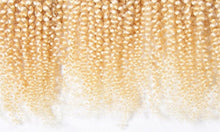 Load image into Gallery viewer, Luxury Kinky Curly Brazilian Bleach Blonde #613 Virgin Human Hair Extensions
