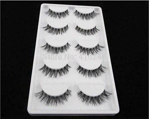 Luxury Sale 5 Pairs Handmade Thick Long Crisscross False Eyelashes Fake Eye Lashes