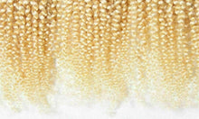Load image into Gallery viewer, Luxury Kinky Curly Brazilian Platinum Blonde #613 Virgin Human Hair Extensions
