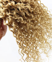Load image into Gallery viewer, Luxury Brazilian Honey Blonde #27 Kinky Deep Curly Virgin Human Hair Extensions

