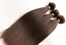 Load image into Gallery viewer, Luxury Silky Straight Peruvian Dark Brown #2 Virgin Human Hair Extensions
