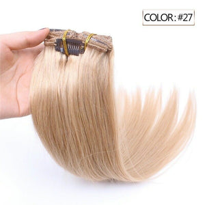 Luxury Clip In Human Hair Extensions #27 Honey Blonde Remy Straight 7pcs 100g