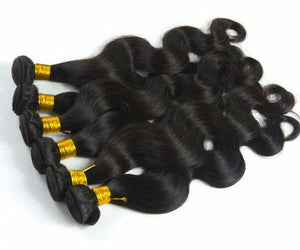 Luxury Body Wave Malaysian Virgin Human Hair Extensions Wavy 7A Weave Weft