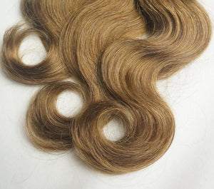 Luxury Body Wave Peruvian Light Brown #8 Virgin Human 7A Hair Extensions Weave