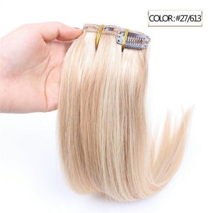 Luxury Clip In Human Hair Extensions #27/613 Balayage Ombre Remy 7pcs 100g