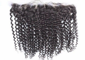 Luxury Peruvian Kinky Curly 13x4 Lace Frontal Closure 13x4 Virgin Human Hair 7A